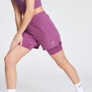 Pantalón corto de entrenamiento 2 en 1 Essentials para mujer de MP - Violeta - XXS