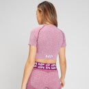 MP Damen bauchfeies Curve Kurzarm-T-Shirt — Deep Pink - XS
