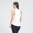 Damska koszulka treningowa bez rękawów z obniżonymi wycięciami na ramiona z kolekcji Essentials MP – biała - XXS