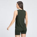 Camiseta de tirantes de entrenamiento con sisas caídas Essentials para mujer de MP - Verde oscuro