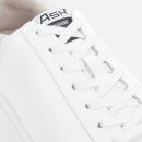 Ash Women's Moby Leather Flatform Trainers - White/Eggnug