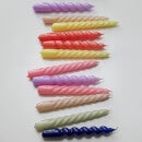HAY Candle Spiral Set of 6 - Lilac/Mint/Blue