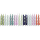 HAY Candle Spiral Set of 6 - Blue/Lilac/Apricot