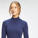 Camiseta con cremallera de 1/4 de corte recto Power Ultra para mujer de MP - Azul galaxia - XXS