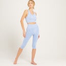 Damskie bezszwowe legginsy Capri z kolekcji MP Composure – Blue Sky - XS