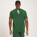 T-shirt a maniche corte sportiva con stampa MP Linear Mark da uomo - Verde scuro
