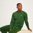 Męski T-shirt treningowy z długimi rękawami z kolekcji MP Linear Mark Graphic – ciemna zieleń - XS