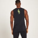 Camiseta sin mangas de entrenamiento con detalle gráfico Linear Mark para hombre de MP - Negro - XXS