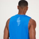 Camiseta sin mangas de entrenamiento con detalle gráfico Linear Mark para hombre de MP - Azul medio - XS