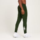 Pánske športové jogger nohavice MP Linear Mark s grafickou potlačou – tmavozelené