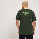 MP メンズ フェード グラフィック ショートスリーブ Tシャツ - ダーク グリーン - XXS