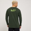 MP Pánské Fade Graphic Tričko s Dlouhým Rukávem – Tmavě Zelené