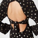 RIXO Women's Sophie Long Sleeve Mini Dress - Gold Foil Star