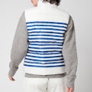 Polo Ralph Lauren Women's Down Filled Vest - White/Blue Stripe