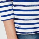 Polo Ralph Lauren Women's Stripe Logo T-Shirt - Deckwash White/Heritage Royal - XS