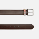 PS Paul Smith Men's Stripe Keeper Belt - Chocolate - W30