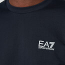 EA7 Men's Core ID Crewneck Sweatshirt - Night Blue/Silver - S