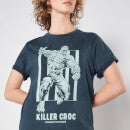 Batman Villains Killer Croc Unisex T-Shirt - Navy Acid Wash