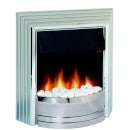 Dimplex Castillo Optiflame® Freestanding 2kW Electric Fire Freestanding -  Silver u0026 Chrome | Homebase