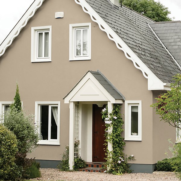 Sandtex ultra smooth masonry paint mid stone 5ltr clearance