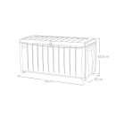 Keter Novel Plastic Outdoor Garden Storage Box 340L - Beige/ Brown