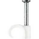 Masterplug Bell Wire Cable Clips White 100 Pack Homebase