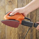 BLACK+DECKER 55W Corded Detail Mouse Sander with 6x Sanding Sheets  (BEW230-GB)