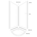 Wetwall Pure White 2 Sided Shower Kit - Composite