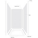 Wetwall White 3 Sided Shower Kit - Composite