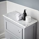Savoy Toilet Worktop - Carrara Marble