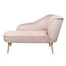 Chaise Longue Dark Blush Homebase