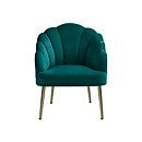 Sophia Scallop Occasional Chair Teal Homebase
