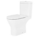 Falcon Comfort Rimless Open Back Close Coupled Toilet with Soft Close Toilet Seat