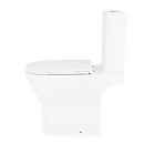 Falcon Rimless Open Back Close Coupled Toilet with Soft Close Toilet Seat