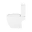 Cedar Open Back Close Coupled Toilet with Soft Close Toilet Seat