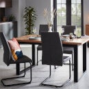 Skelby herringbone outlet oak table