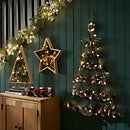 Wooden Light Up Christmas Tree Sash Hanging Room Decoration