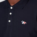 Maison Kitsuné Men's Tricolor Fox Patch Polo Shirt - Navy
