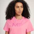 Camiseta corta con estampado gráfico gradual para mujer de MP - Rosa