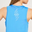 Crop top sportivo MP Linear Mark da donna - Azzurro brillante - XXS