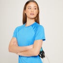 MP レディース リニア マーク トレーニング Tシャツ - ブライト ブルー - XS