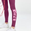 Damskie legginsy treningowe z kolekcji MP Graffiti Graphic – Deep Pink - XXS