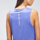 Camiseta corta de tirantes de entrenamiento con gráfico repetido para mujer de MP - Azul violáceo - XS