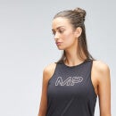 Camiseta de tirantes de entrenamiento con espalda nadadora y gráfico repetido para mujer de MP - Negro - XS