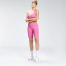 Pantalón corto de ciclismo de entrenamiento con estampado de marca repetido para mujer de MP - Rosa - XXS