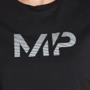 MP 여성용 그래디언트 라인 그래픽 크롭 티셔츠 - 블랙 - XS