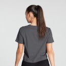 MP Women's Gradient Line Graphic Crop T-shirt- Carbon - XS