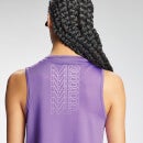 Damska krótka koszulka treningowa bez rękawów z kolekcji MP – Deep Lilac - XS