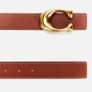 Coach Women's 32mm C Reversible Belt - Tan/Red 1941 Saddle