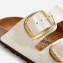 Birkenstock Women's Graceful Arizona Big Buckle Slim Fit Double Strap Sandals - Pearl White